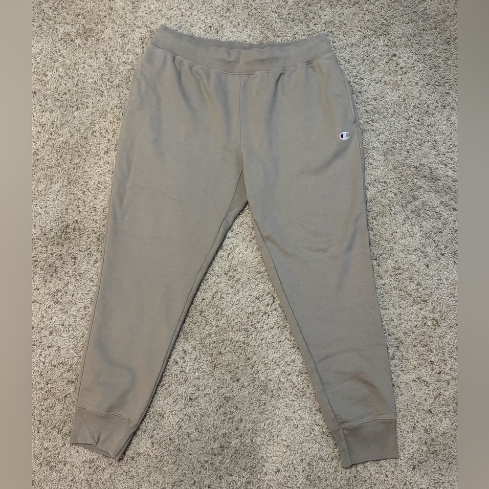 Champion Tan Reverse Weave Sweatpants Men’s Size XXL Elastic Waist Drawstring